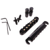 Locking Roller Saddle Bridge Set For LP Guitar Black