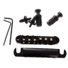 Locking Roller Saddle Bridge Set For LP Guitar Black