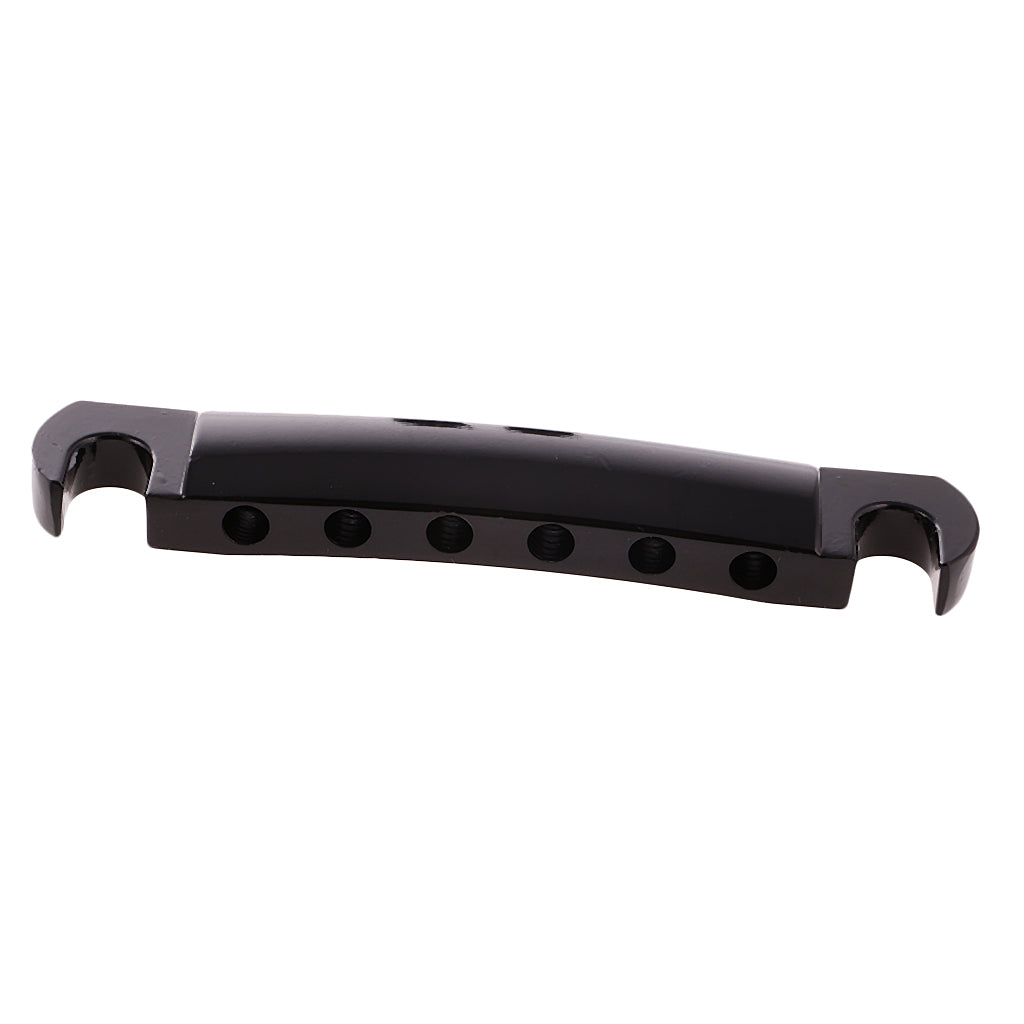 Locking Roller Saddle Bridge Set For LP Guitar Black