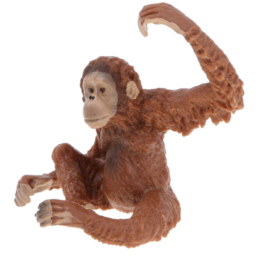 Plastic Animal Model Figure Figurine Kids Toy Gift Home Decor Red Orangutan