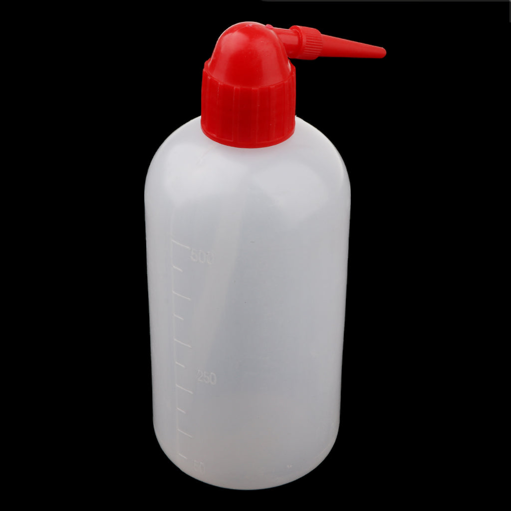 Safety Wash Bottle Squeeze Bottle with Narrow Mouth 500mL Red