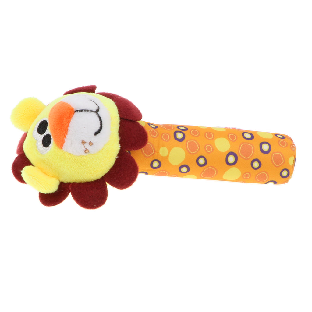 Cute Stuffed Animal Baby Soft Plush Hand Rattle Squeaker Stick Toy Lion