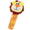 Cute Stuffed Animal Baby Soft Plush Hand Rattle Squeaker Stick Toy Lion