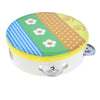 Cartoon Hand Held Tambourine Kids Musical Educational Toy White Flower