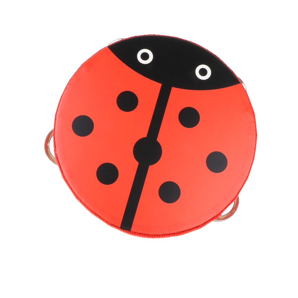 Cartoon Hand Held Tambourine Kids Musical Educational Toy Beetle