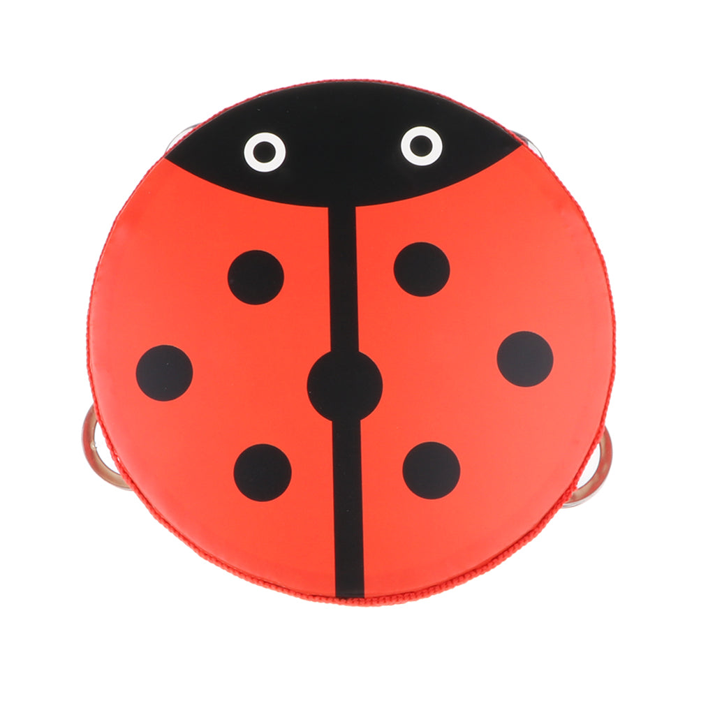 Cartoon Hand Held Tambourine Kids Musical Educational Toy Beetle