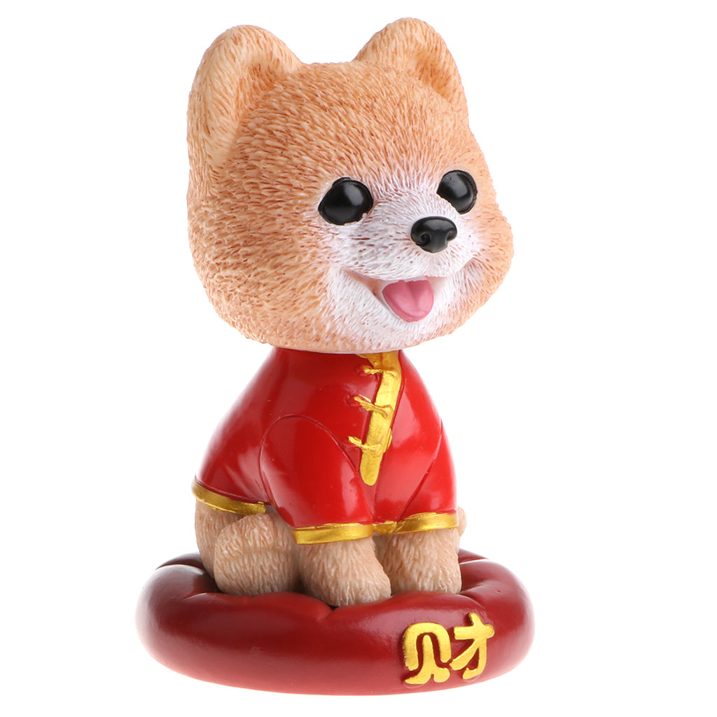 Cute Resin Shaking Head Dog Doll Craft Home/Office Desktop Ornament Toy #1