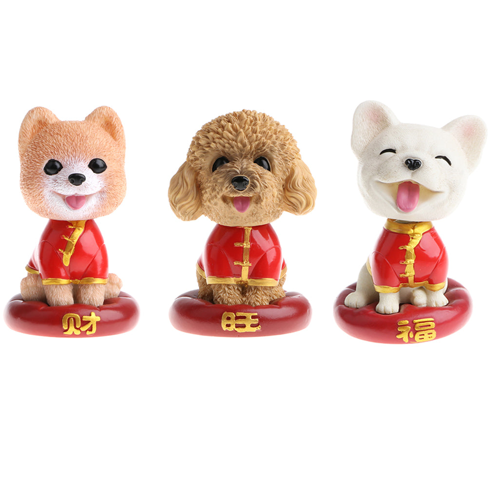 Cute Resin Shaking Head Dog Doll Craft Home/Office Desktop Ornament Toy #1