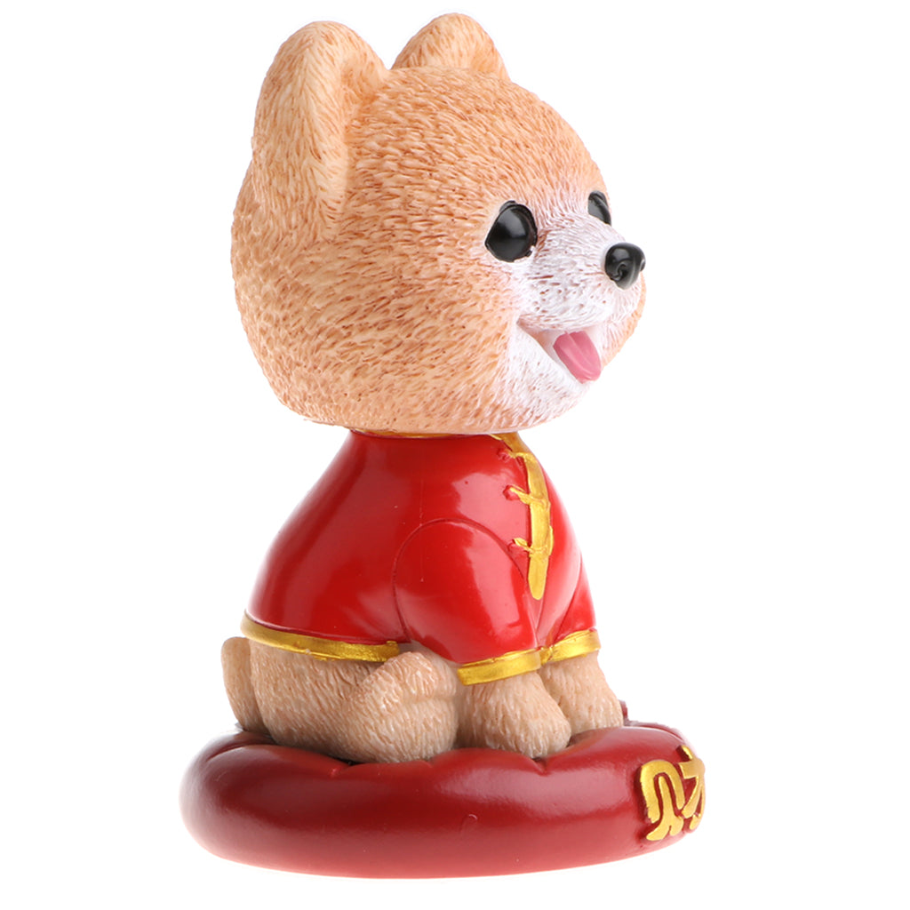 Cute Resin Shaking Head Dog Doll Craft Home/Office Desktop Ornament Toy #1