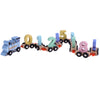 Mini Digital Train Wooden 0 to 9 Number Educational Baby Toys Xmas Gift Blue