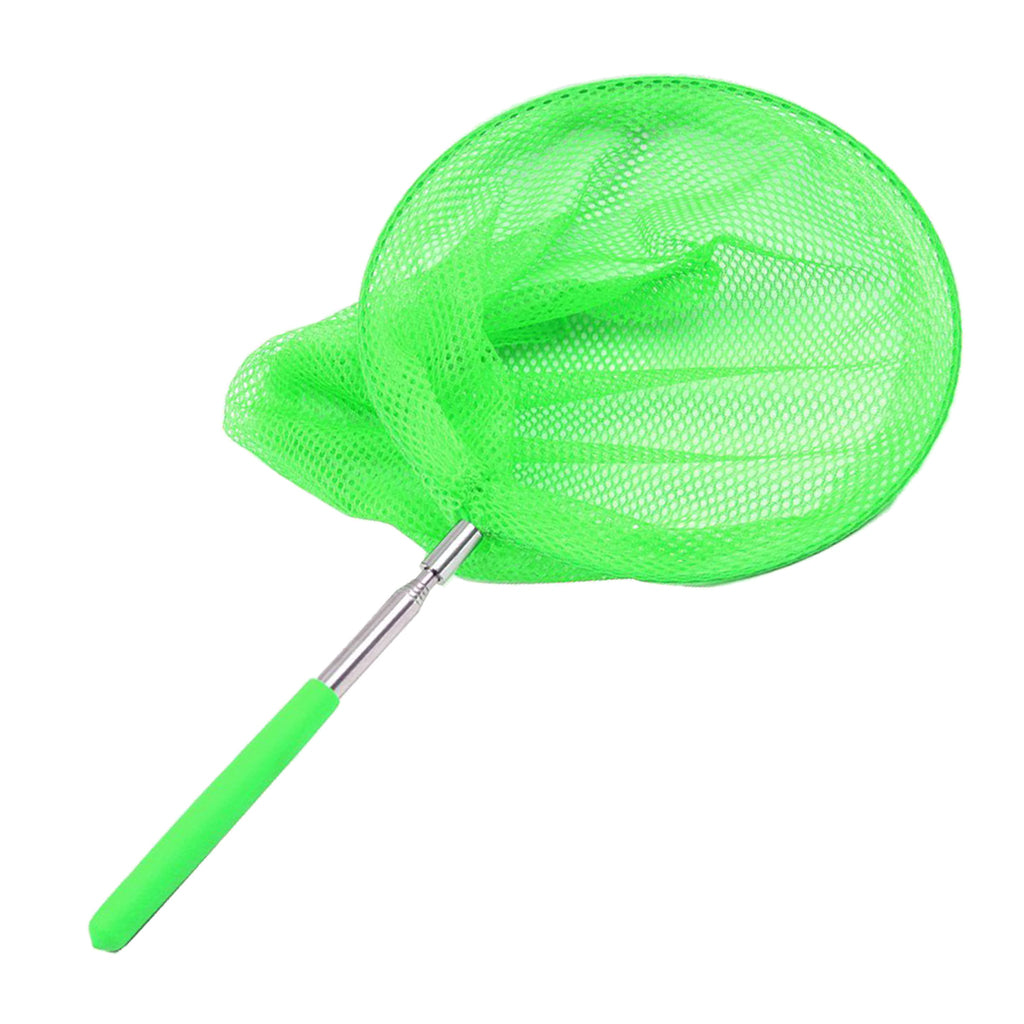 Kids Outdoor Extendable Rod Insect Butterfly Fish Net Garden Toy Green