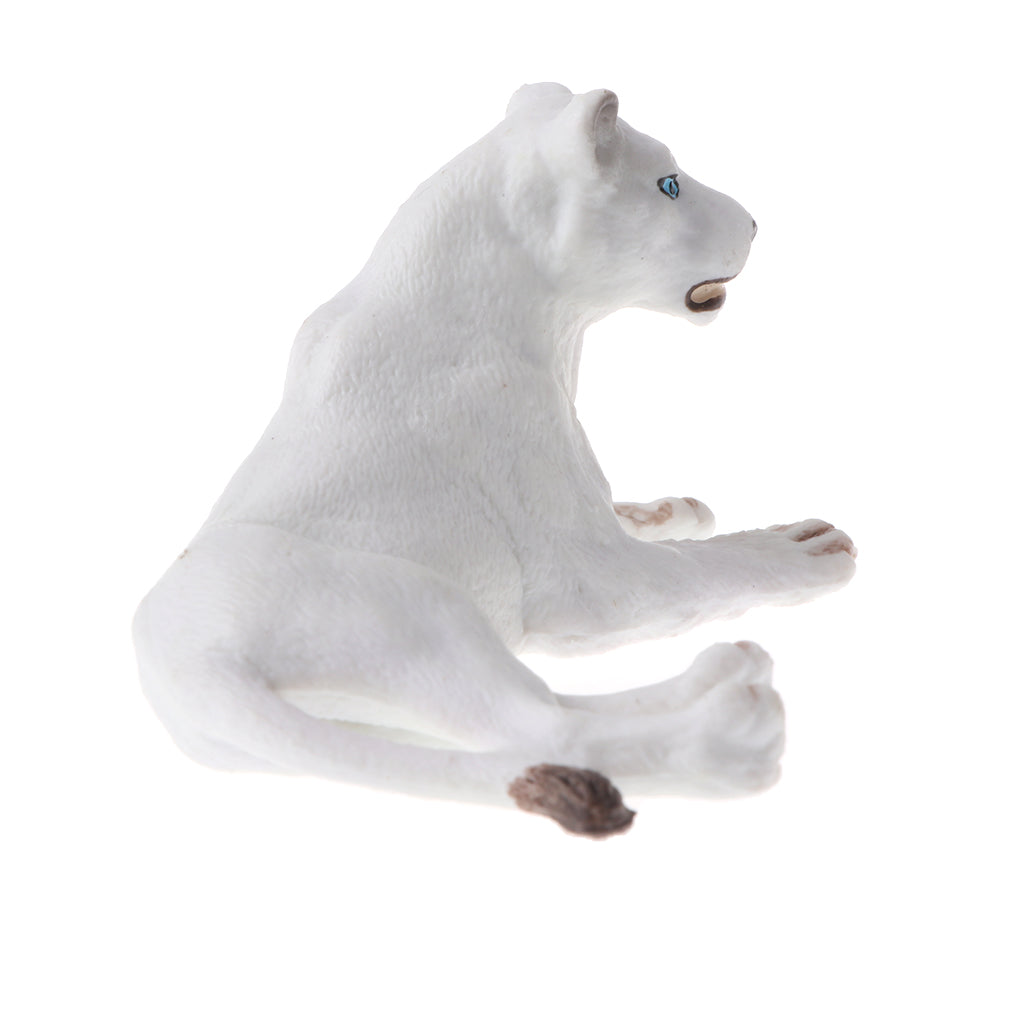 Simulation Animal Model Action Figures Kids Toy Gift White Lion