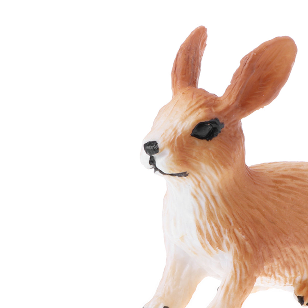 Simulation Animal Model Action Figures Kids Toy Gift Earthy Yellow Rabbit
