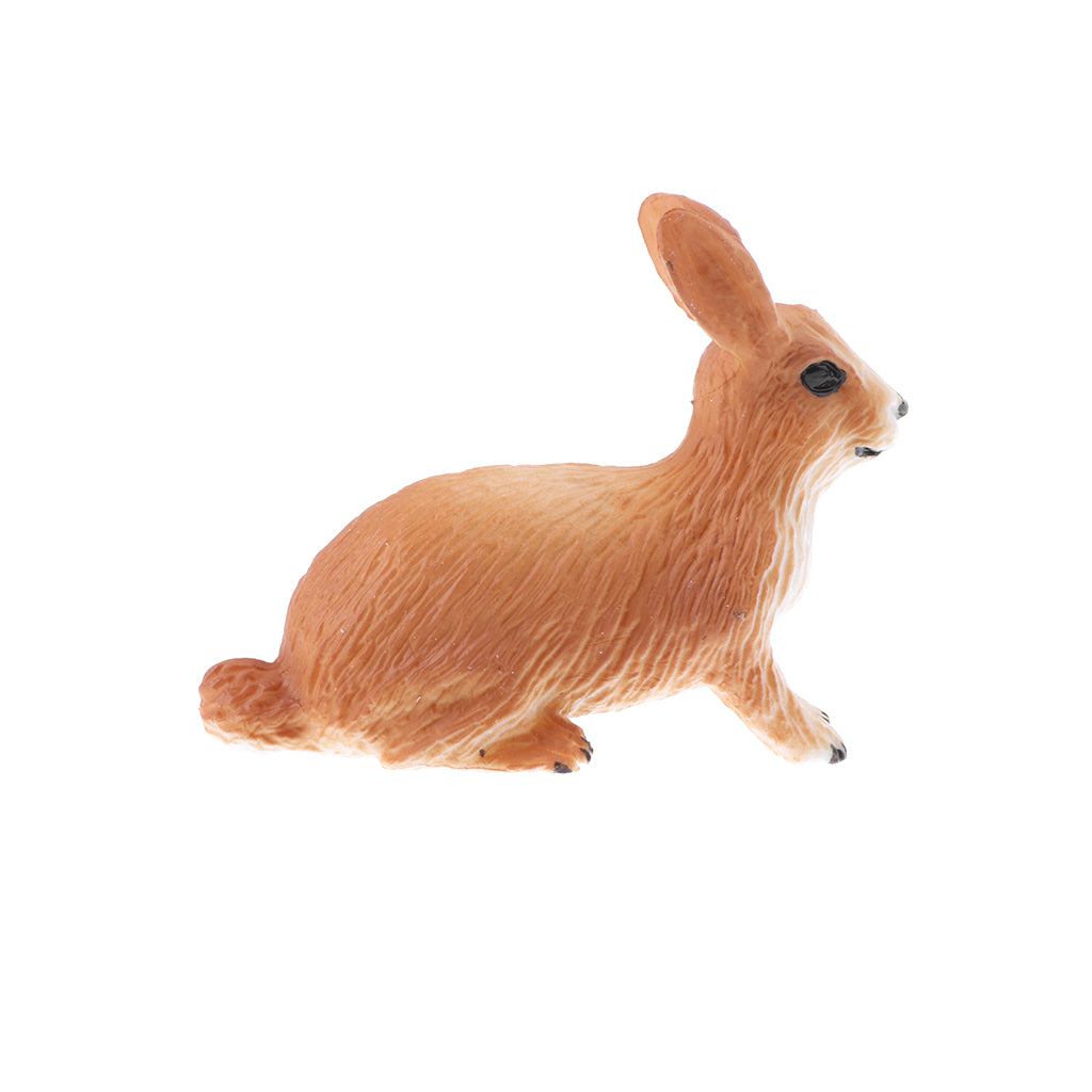 Simulation Animal Model Action Figures Kids Toy Gift Earthy Yellow Rabbit