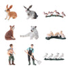 Load image into Gallery viewer, Simulation Animal Model Action Figures Kids Toy Gift Gray Rabbit