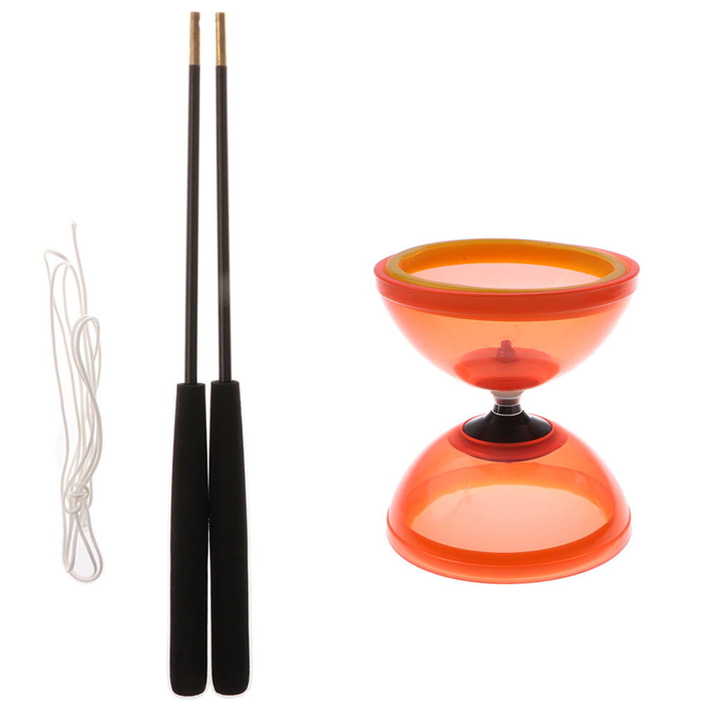 Plastic Juggling Toys 1-Bearing Diabolo with Handsticks & String Red
