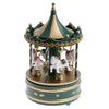 Classic Carousel Horse Music Box Toy Wind Up Christmas Decor Xmas Gift Green