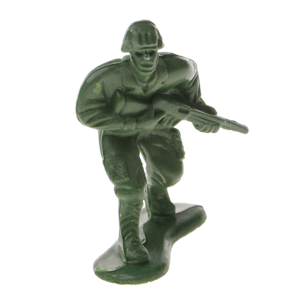 100x 5cm Army Troop Combat Soldier Figure Soldier Model Toys Green