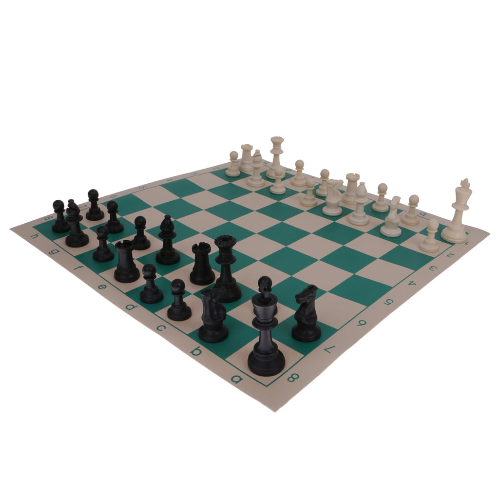 Portable Travel Chess Set Roll Up Mat in Tube Shaped Box Shoulder Strap L