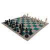 Portable Travel Chess Set Roll Up Mat in Tube Shaped Box Shoulder Strap L