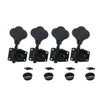 4 Pcs Right Handed Machine Head Tuners Tuning Pegs for Bass Guitar Black