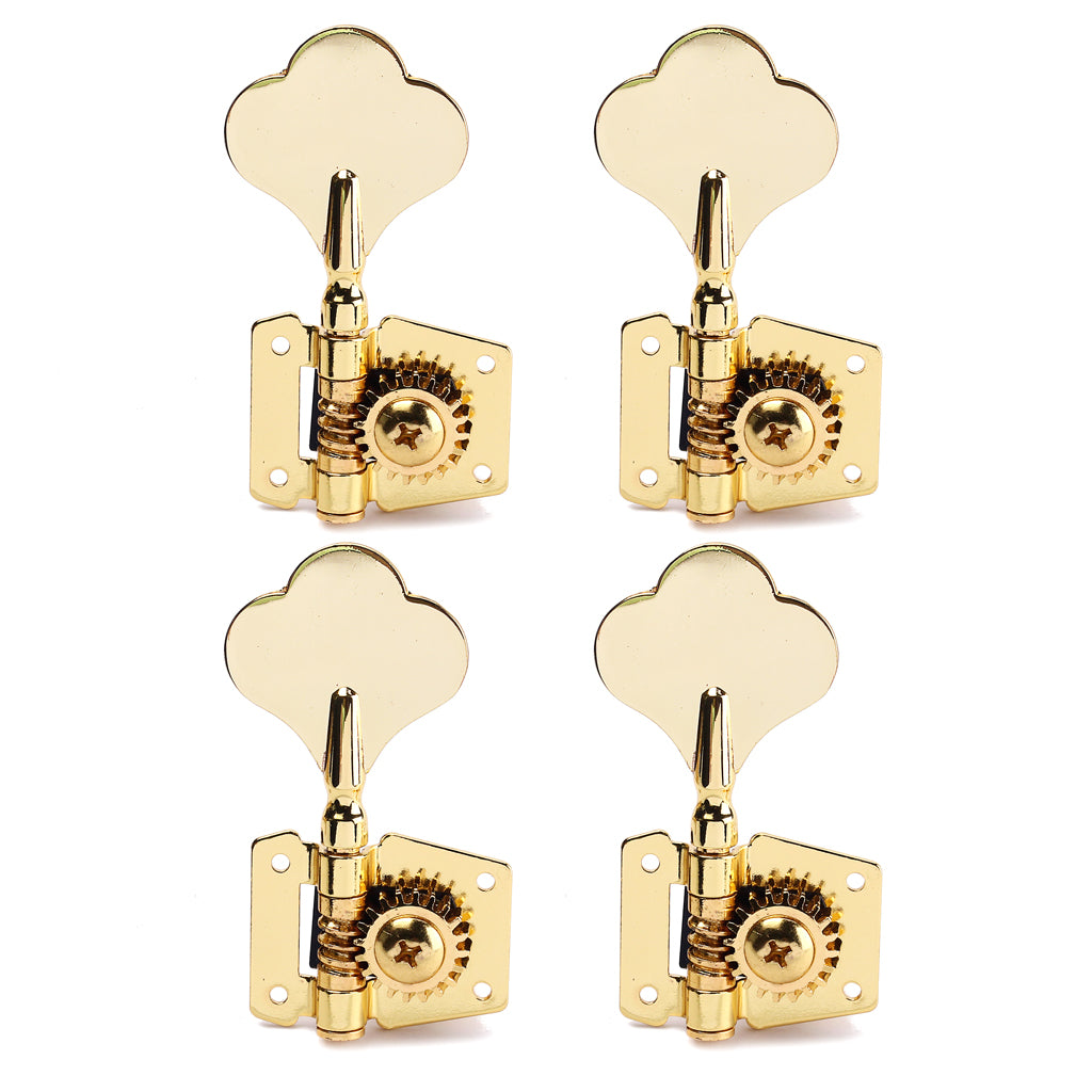 Pack of 4 Pcs Open Right Handed Tuner Tuning Pegs Set for Bass Guitar Golden