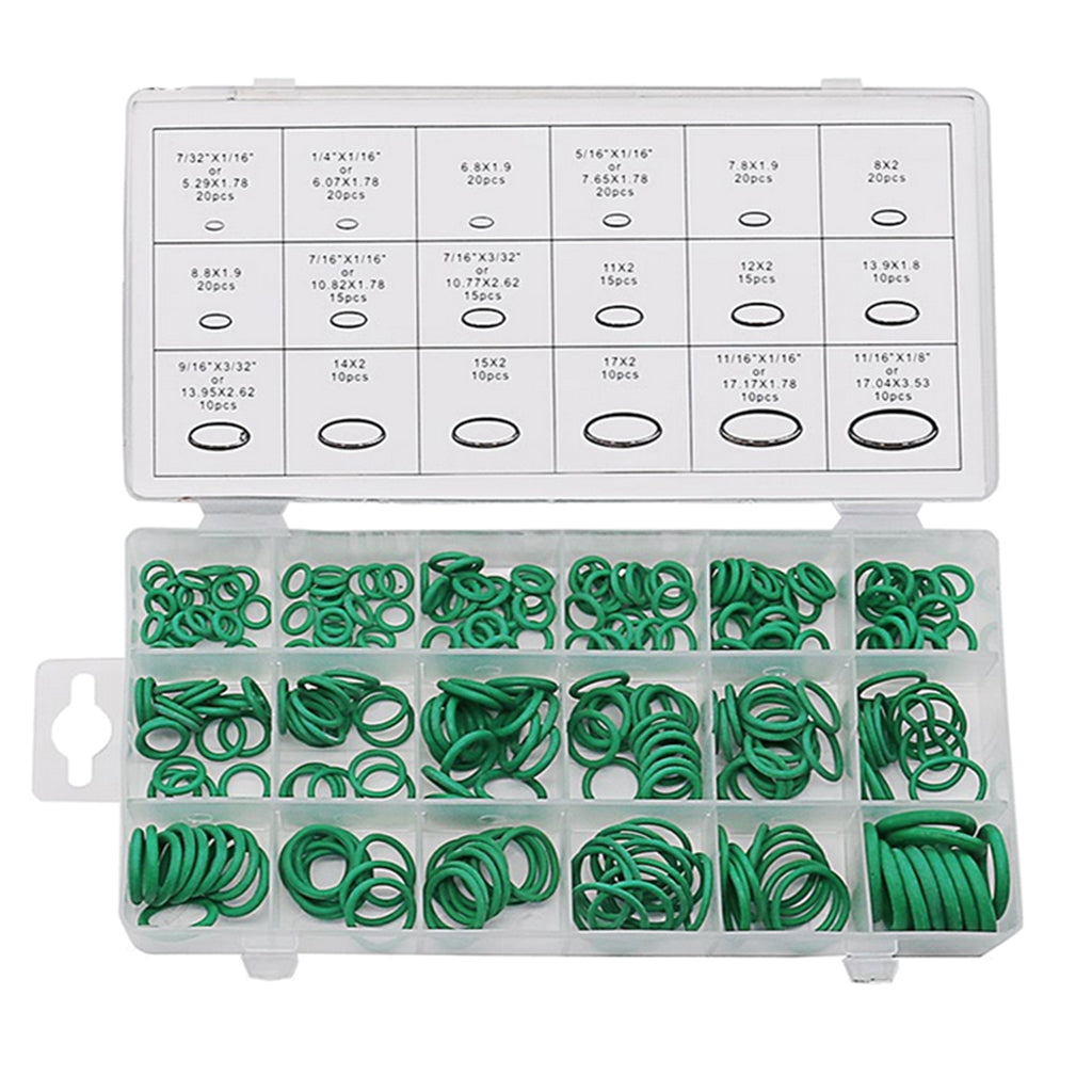 HNBR A/C System Air Conditioning O-Ring Seals Set Tool Green 270 pieces