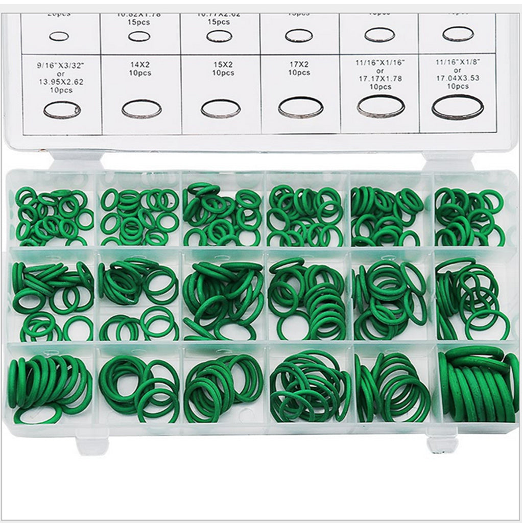 HNBR A/C System Air Conditioning O-Ring Seals Set Tool Green 270 pieces