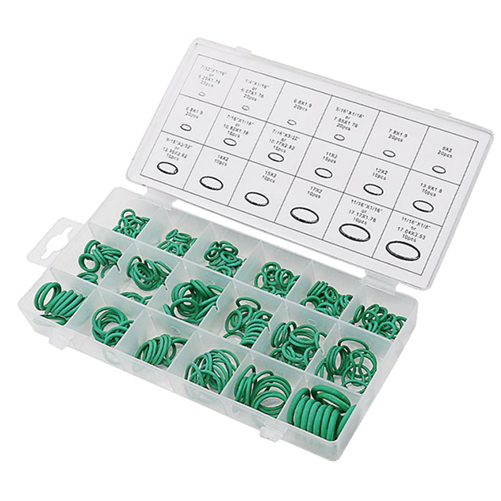 HNBR A/C System Air Conditioning O-Ring Seals Set Tool Green 270 pieces