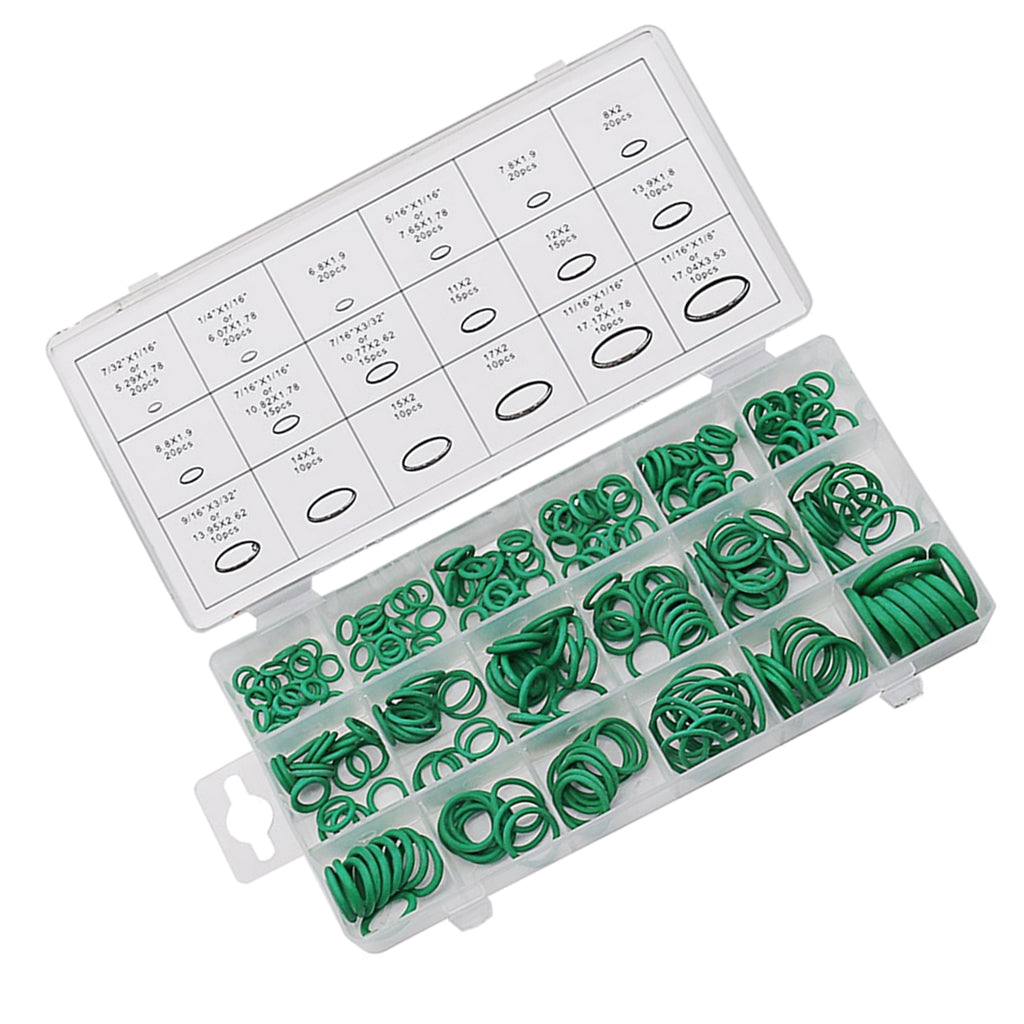 HNBR A/C System Air Conditioning O-Ring Seals Set Tool Green 270 pieces