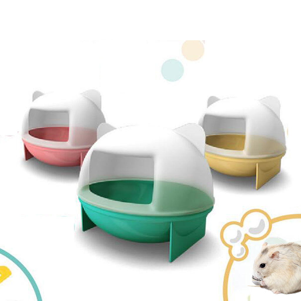 Mouse Hamster Gerbille Pet Bathroom Bath Cage Box Hamster Toy Toilet Yellow