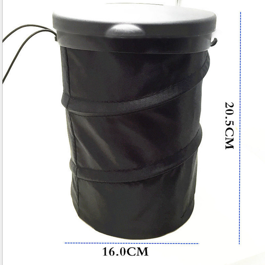 Folding Car Trash Can Garbage Bin Container Pop-Up Car Trash Bag