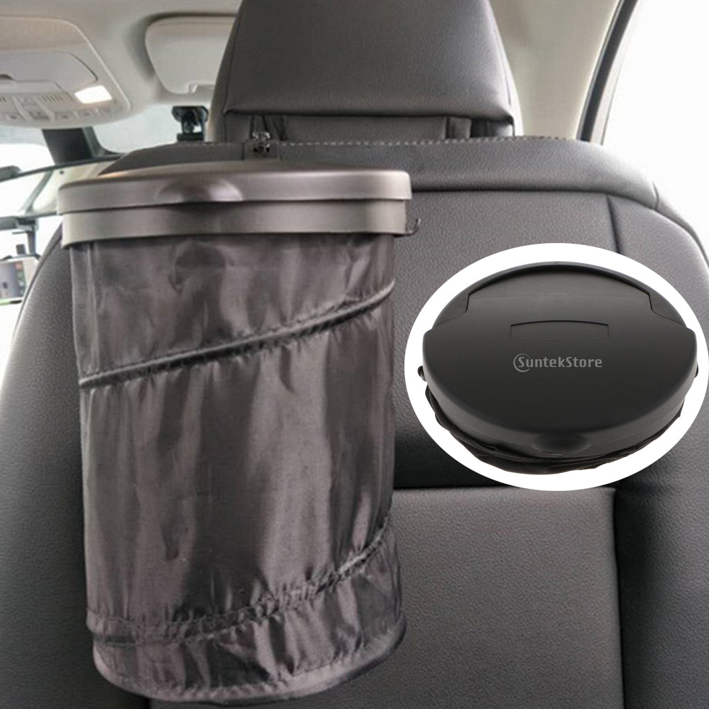 Folding Car Trash Can Garbage Bin Container Pop-Up Car Trash Bag