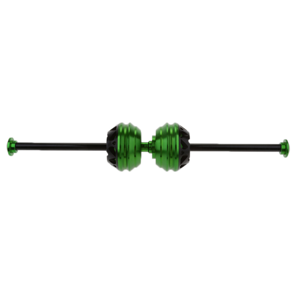 CNC Aluminum Front Axle Fork Crash Slider Wheel Protector for Kawasaki Green