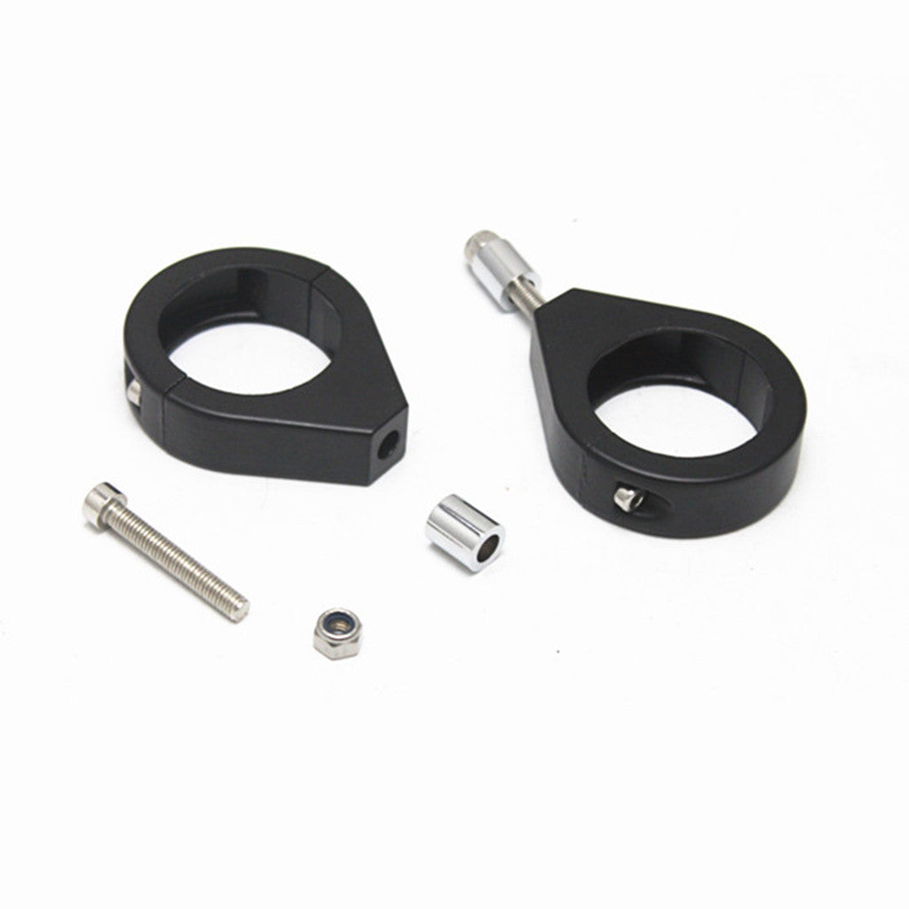 Pair Turn Signal Mount Bracket 41mm Fork Relocation Clamps for Harley Black