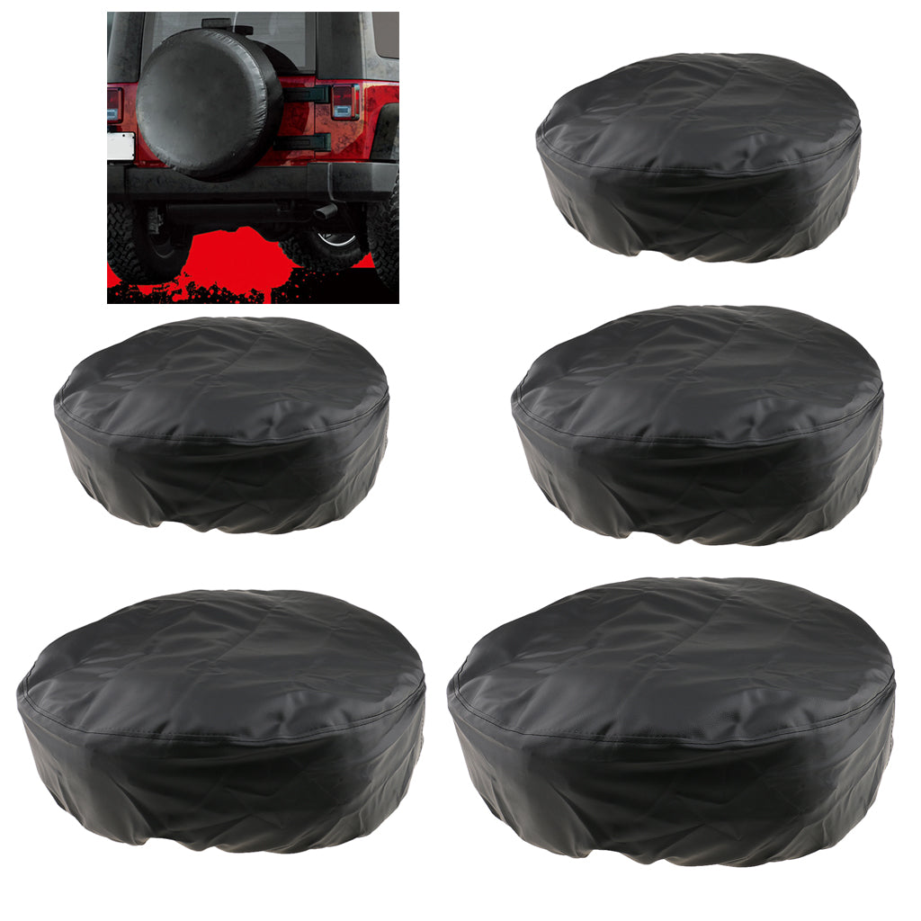 13" Black Car Truck Van  Rear Spare Tire Tyre Cover Wheel Cover Universal