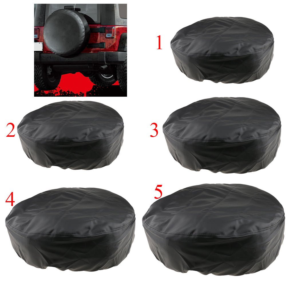 13" Black Car Truck Van  Rear Spare Tire Tyre Cover Wheel Cover Universal