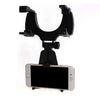 Adjustable Car Rearview Mirror Clip Mount GPS Bracket Phone Holder Black