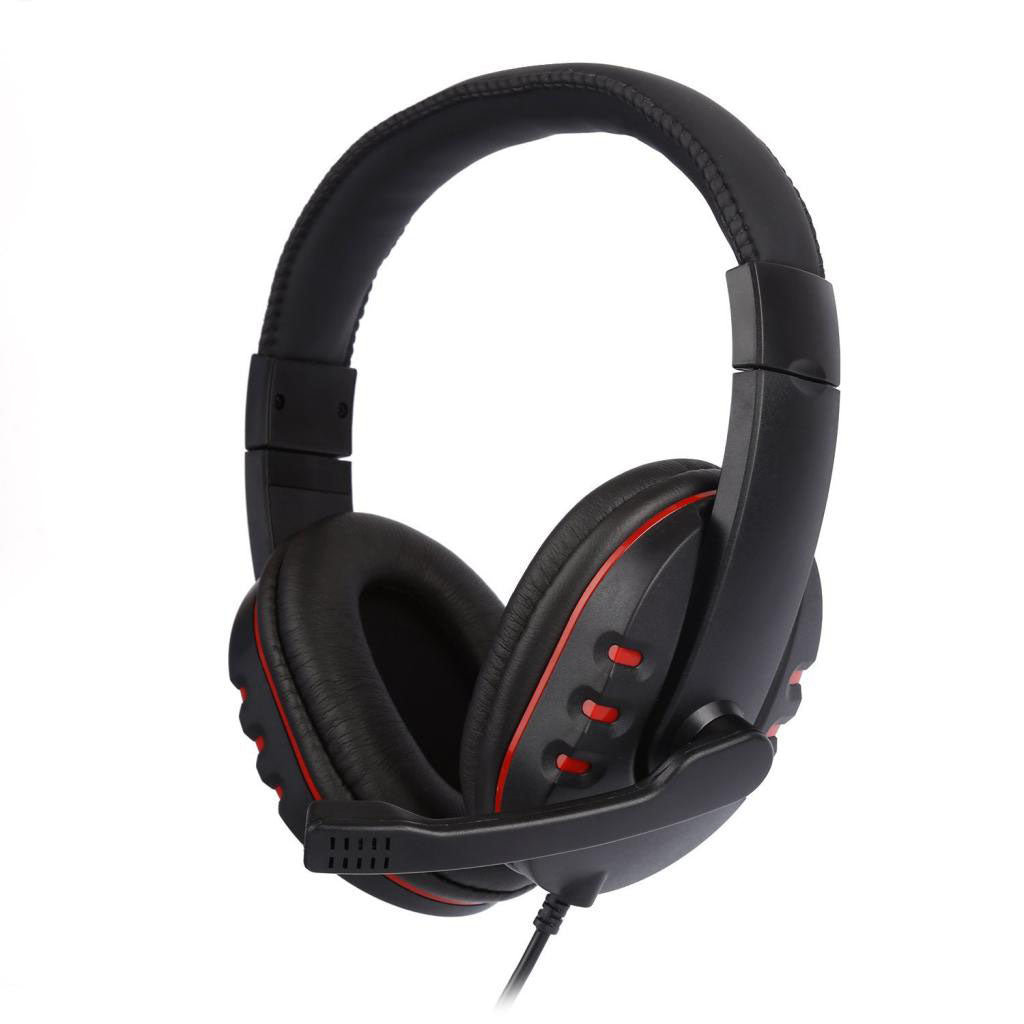 Surround Sound Stereo PC Gaming Headset & Microphone 3.5mm with Mic  red