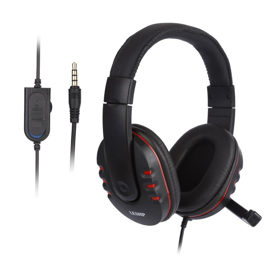 Surround Sound Stereo PC Gaming Headset & Microphone 3.5mm with Mic  red