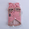 Cute Small Dog Winter Warm Clothes Clothing New Year Outfit Apparels Pink-S