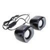 2Piece 3.5mm Mini Computer Speakers USB Powered 2.25inch Full-frequency Horn