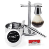 Classic Men's Shaving Set Safety Razor Brush Holder Shave Mug Soap Gift Kit