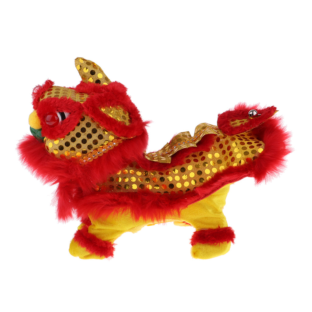 Electric Plush Dancing Lion Toy Children Toy Traditional Chinese Toy red