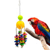 Parrot Hanging Toys Colorful Ball Block Pet Bird Bite Chewing Toy Style 2