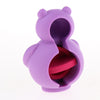 1 Pc Pet Dogs Puppies Chewing Little Bear Toy with Silicone Biscuits Purple