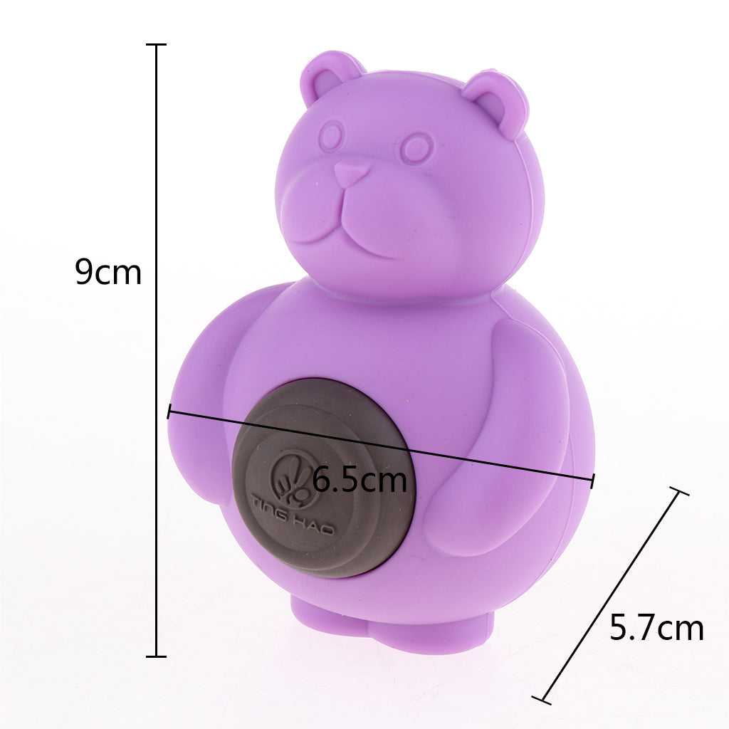 1 Pc Pet Dogs Puppies Chewing Little Bear Toy with Silicone Biscuits Purple