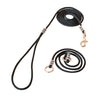 Adjustable Pet Collar Leash Pet Dog Outdoor Training Traction Rope Black