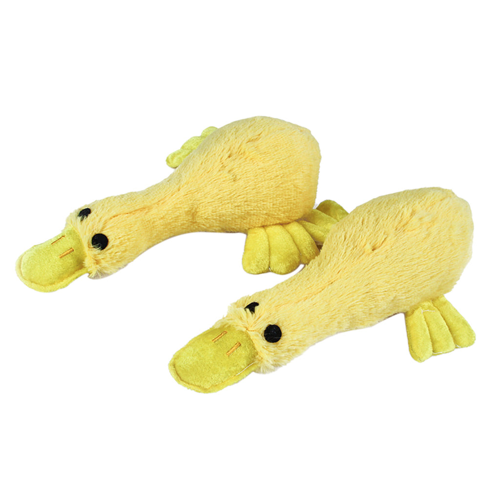 2 Pack Pet Dog Duck Doll Plush Squeak Dog Toys Dog Teething Clean Toys