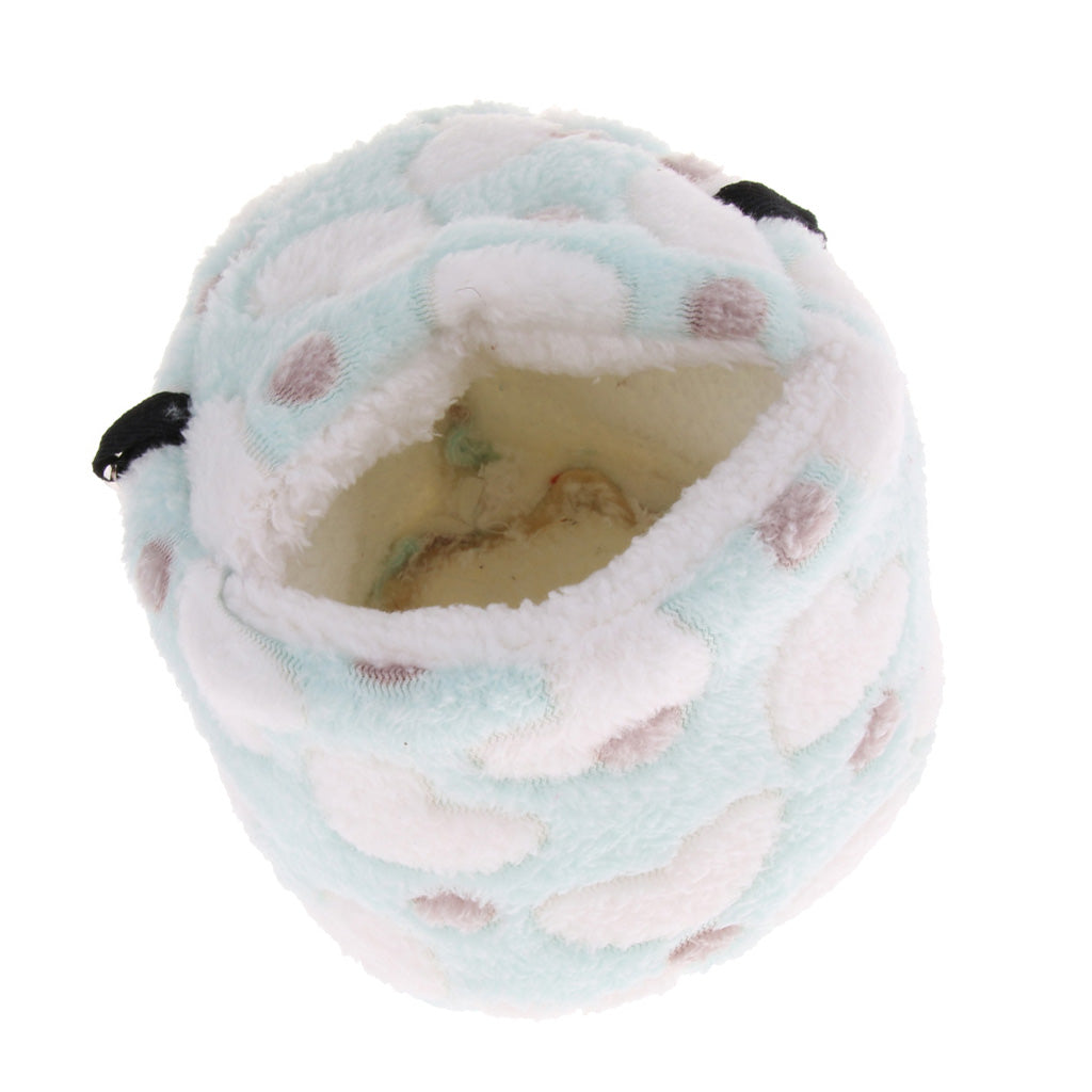 Pet Hamster Nest Winter Warm Bed Plush Cage For Hamster Squirrel Rat Blue